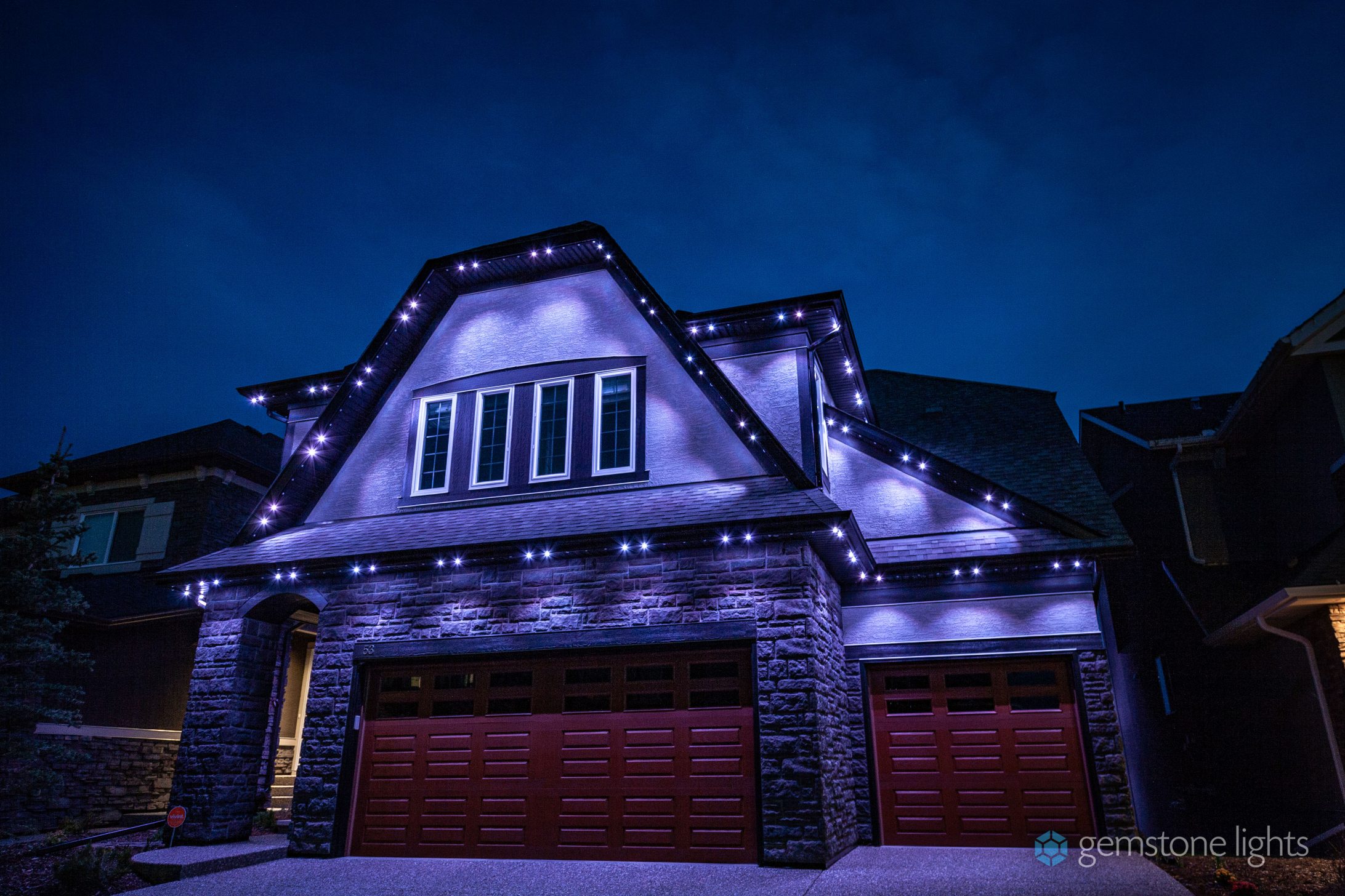 beautiful exterior lighting for a residential garage